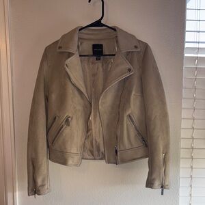 Zara Light Tan Leather Jacket for Women